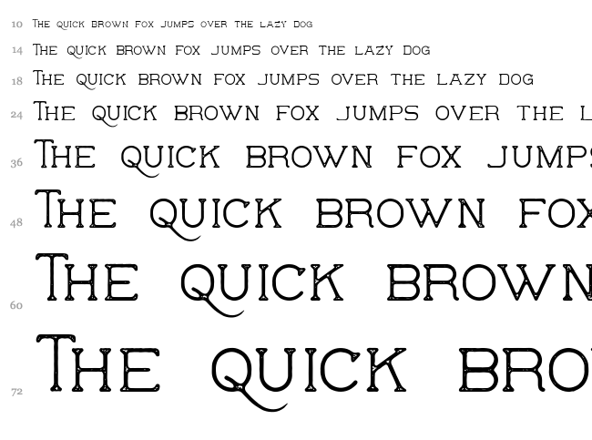 The Wild Hammers font waterfall